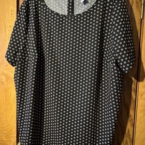 Ava & Viv Black and White Polka Dot Blouse